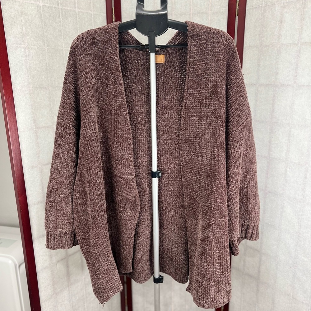 POL Women's Brown Cardigan Sweater
